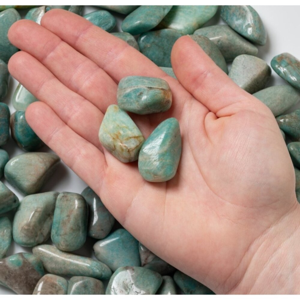Tumbled Medium Amazonite Gemstone Crystal Jewelry Making Gem Crafting Rock